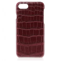 2 ME Style - Case Croco Bordeaux - iPhone 8 / 7 - Leather Cover - Avvenice