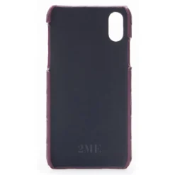 2 ME Style - Case Croco Bordeaux - iPhone XS Max - Crocodile Leather Cover - Avvenice