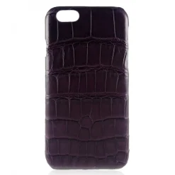 2 ME Style - Case Croco Dark Violet - iPhone 8 Plus / 7 Plus - Leather Cover - Avvenice