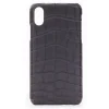 2 ME Style - Case Croco Marron - iPhone X / XS - Crocodile Leather Cover - Avvenice