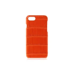 2 ME Style - Case Croco Tangerine- iPhone XR - Crocodile Leather Cover - Avvenice