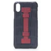 2 ME Style - Case Fingers Croco Black / Red - iPhone XS Max - Crocodile Leather Cover - Avvenice