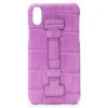 2 ME Style - Case Fingers Croco Fucsia / Fucsia - iPhone X / XS - Crocodile Leather Cover - Avvenice