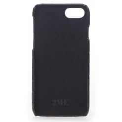 2 ME Style - Case Fingers Croco Black / Black - iPhone 8 / 7 - Crocodile Leather Cover - Avvenice