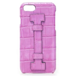 2 ME Style - Case Fingers Croco Fucsia / Fucsia - iPhone 8 / 7 - Crocodile Leather Cover - Avvenice