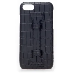 2 ME Style - Case Fingers Croco Black / Black - iPhone 8 Plus / 7 Plus - Crocodile Leather Cover - Avvenice