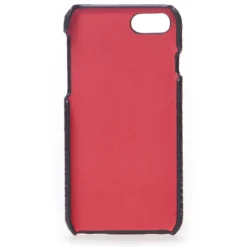2 ME Style - Case Fingers Croco Black / Red - iPhone 8 / 7 - Crocodile Leather Cover - Avvenice