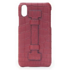 2 ME Style - Case Fingers Croco Red / Red - iPhone X / XS - Crocodile Leather Cover - Avvenice