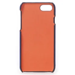 2 ME Style - Case Fingers Leather Blue / Croco Arancione - iPhone 8 Plus / 7 Plus - Crocodile Leather Cover - Avvenice