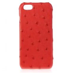 2 ME Style - Case Ostrich Scarlet Red - iPhone 8 / 7 - Leather Cover - Avvenice