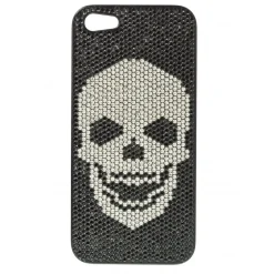 2 ME Style - Case Swarovski Skull Black Diamond - iPhone 5/SE - Avvenice