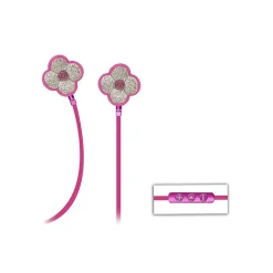 2 ME Style - Earphones In-Ear Pink Flowers Swarovski - Avvenice