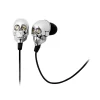 2 ME Style - Earphones In-Ear Silver Skull & Swarovski Crystals - Avvenice