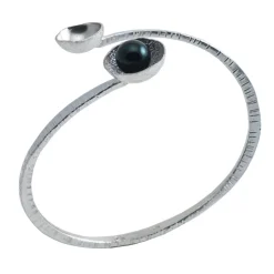 Ab Ove - Bracelet Contrariè in Silver with Pearl - Venus Collection - Handcrafted Bracelet - High Quality Luxury - Avvenice