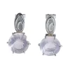 Ab Ove - Earrings in Silver with Pink Quartz Stone ct 20 - Iris Collection - Handcrafted Earrings - High Quality Luxury - Avvenice