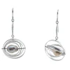 Ab Ove - Earrings in Silver with River Baroque Pearls - Kinetic Collection - Handcrafted Earrings - High Quality Luxury - Avvenice