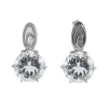 Ab Ove - Earrings in Silver with Rock Crystal Stone ct 20 - Iris Collection - Handcrafted Earrings - High Quality Luxury - Avvenice