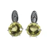 Ab Ove - Earrings in Silver with Lemon Quartz Stone ct 20 - Iris Collection - Handcrafted Earrings - High Quality Luxury - Avvenice