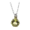 Ab Ove - Pendant in Silver with with Lemon Quartz Stone ct 20 - Iris Collection - Handcrafted Necklace - High Quality Luxury - Avvenice