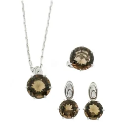 Ab Ove - Ring in Silver with Fumè Quartz Stone ct 20 - Iris Collection - Handcrafted Ring - High Quality Luxury - Avvenice