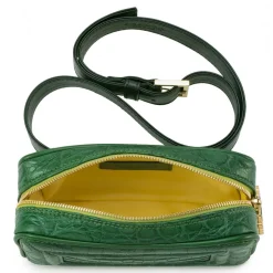 Aleksandra Badura - Camera Belt Bag - Crocodile & Calfskin Belt Bag - Green - Luxury High Quality Leather Bag - Avvenice