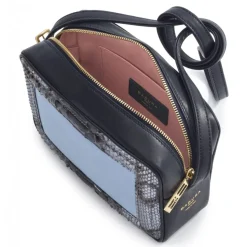 Aleksandra Badura - Camera Bag - Python & Calfskin Mini Bag - Sky Blue - Luxury High Quality Leather Bag - Avvenice