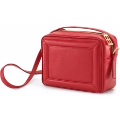 Aleksandra Badura - Camera Bag - Goatskin Mini Bag - Red - Luxury High Quality Leather Bag - Avvenice