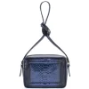 Aleksandra Badura - Camera Bag - Python & Calfskin Mini Bag - Blue - Luxury High Quality Leather Bag - Avvenice