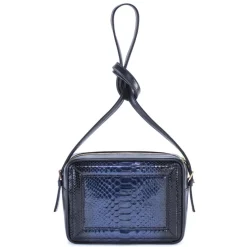 Aleksandra Badura - Camera Bag - Python & Calfskin Mini Bag - Blue - Luxury High Quality Leather Bag - Avvenice