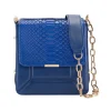 Aleksandra Badura - Candy Bag - Python & Calfskin Shoulder Bag - Blue China - Luxury High Quality Leather Bag - Avvenice