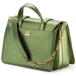 Aleksandra Badura - Candy Bag Postina - Calfskin Shoulder Bag - Olive - Luxury High Quality Leather Bag - Avvenice