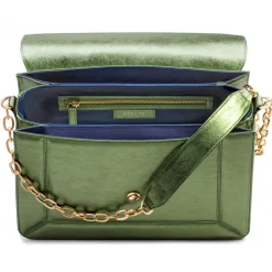 Aleksandra Badura - Candy Bag Postina - Calfskin Shoulder Bag - Olive - Luxury High Quality Leather Bag - Avvenice