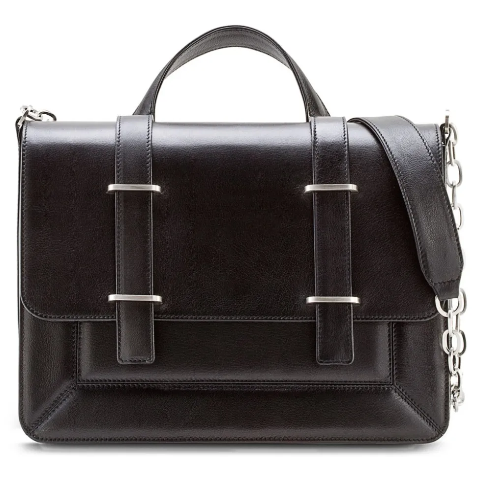 Aleksandra Badura - Candy Bag Postina - Calfskin Shoulder Bag - Onyx - Luxury High Quality Leather Bag - Avvenice