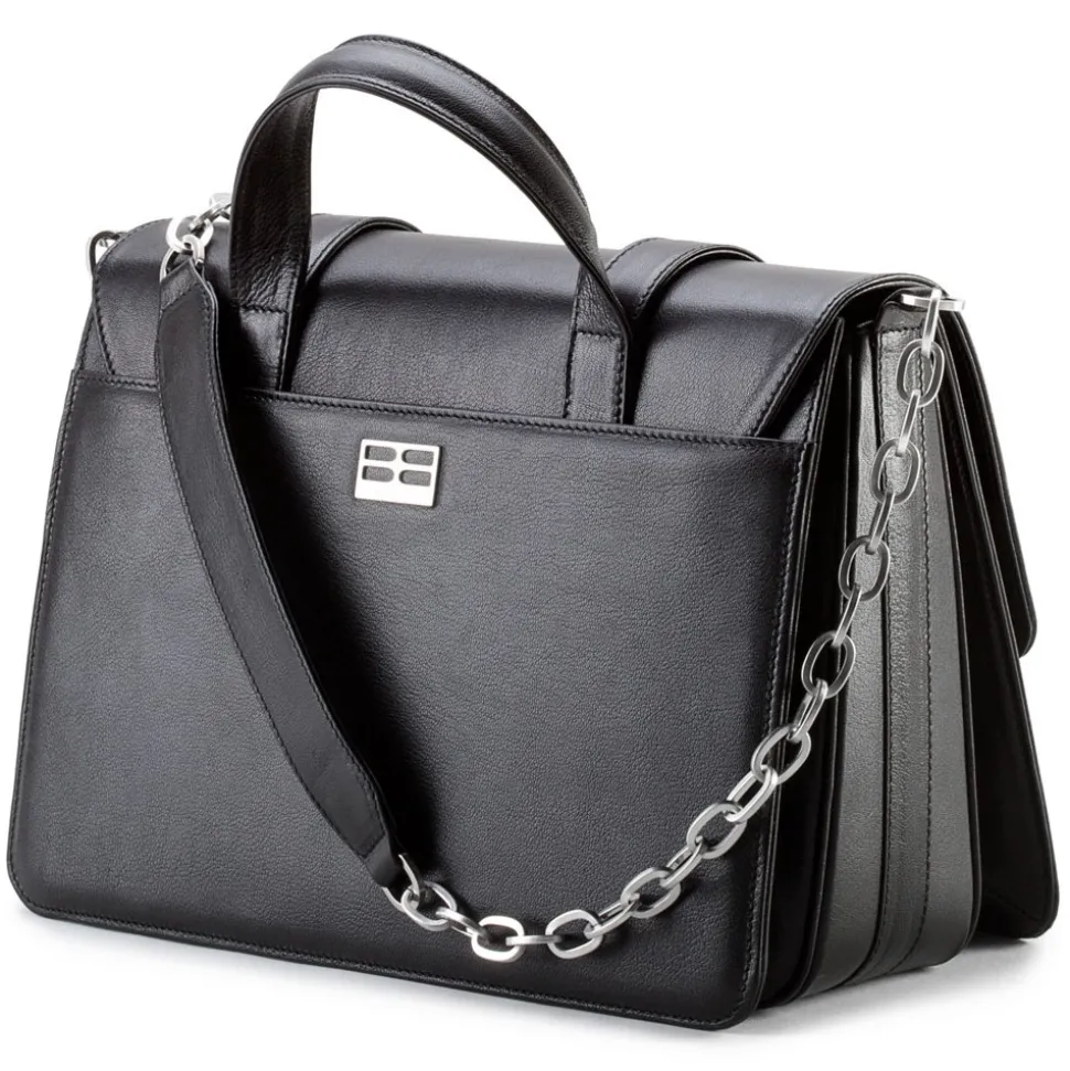 Aleksandra Badura - Candy Bag Postina - Calfskin Shoulder Bag - Onyx - Luxury High Quality Leather Bag - Avvenice