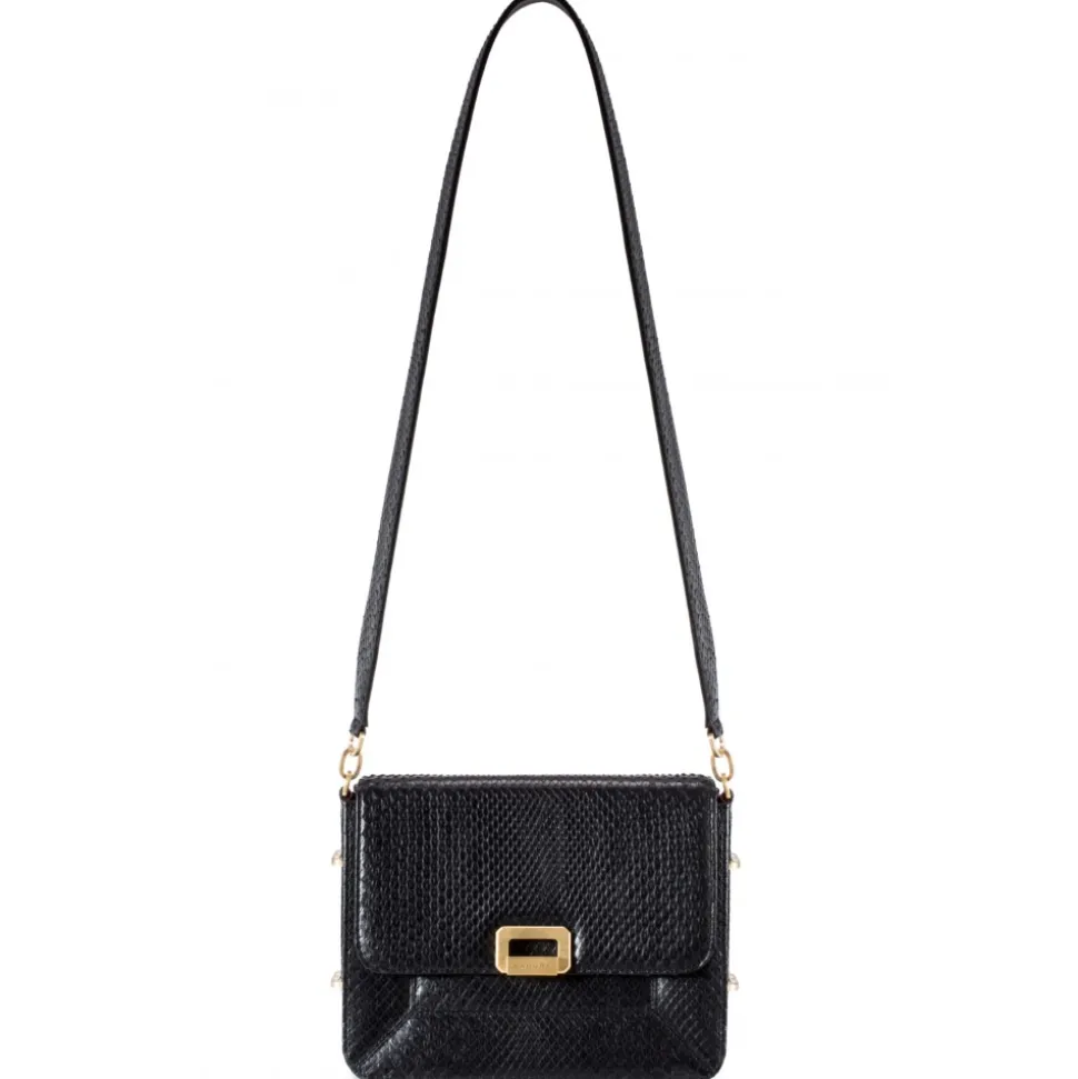 Aleksandra Badura - Candy Bag Large - Python Shoulder Bag - Black - Luxury High Quality Leather Bag - Avvenice