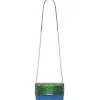 Aleksandra Badura - Candy Bag Mini - Python Shoulder Bag - Blue & Green Ocean - Luxury High Quality Leather Bag - Avvenice