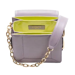 Aleksandra Badura - Candy Bag - Crocodile & Calfskin Shoulder Bag - Violet - Luxury High Quality Leather Bag - Avvenice