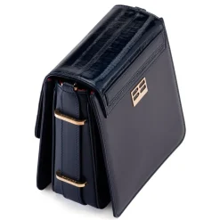 Aleksandra Badura - Candy Bag - Python & Eel Shoulder Bag - Midnight Blue - Luxury High Quality Leather Bag - Avvenice