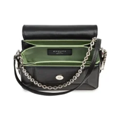 Aleksandra Badura - Candy Bag Mini - Goatskin Shoulder Bag - Onyx - Luxury High Quality Leather Bag - Avvenice