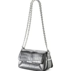 Aleksandra Badura - Candy Bag Mini - Python Shoulder Bag - Graphite - Luxury High Quality Leather Bag - Avvenice