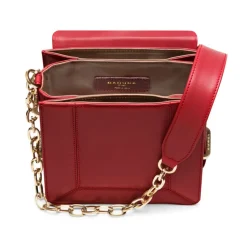 Aleksandra Badura - Candy Bag - Calfskin Shoulder Bag - Red Gold - Luxury High Quality Leather Bag - Avvenice
