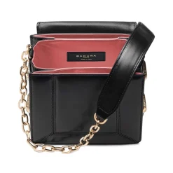 Aleksandra Badura - Candy Bag - Calfskin Shoulder Bag - Carbon Black - Luxury High Quality Leather Bag - Avvenice