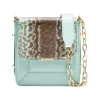 Aleksandra Badura - Candy Bag - Python & Calfskin Shoulder Bag - Karung Aquamarine - Luxury High Quality Leather Bag - Avvenice