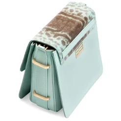 Aleksandra Badura - Candy Bag - Python & Calfskin Shoulder Bag - Karung Aquamarine - Luxury High Quality Leather Bag - Avvenice
