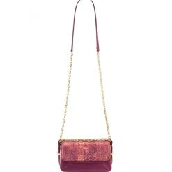 Aleksandra Badura - Candy Bag Mini - Python Shoulder Bag - Richelieu & Gold - Luxury High Quality Leather Bag - Avvenice