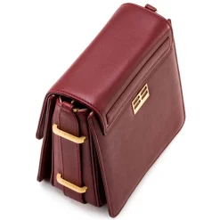 Aleksandra Badura - Candy Bag - Calfskin Shoulder Bag - Marsala - Luxury High Quality Leather Bag - Avvenice