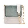 Aleksandra Badura - Candy Bag - Stingray & Calfskin Shoulder Bag - Pine Green and White Ice - Luxury High Quality Leather Bag - Avvenice