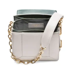 Aleksandra Badura - Candy Bag - Stingray & Calfskin Shoulder Bag - Pine Green and White Ice - Luxury High Quality Leather Bag - Avvenice