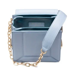 Aleksandra Badura - Candy Bag - Python & Calfskin Shoulder Bag - Sky Blue - Luxury High Quality Leather Bag - Avvenice