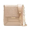 Aleksandra Badura - Candy Bag - Python & Calfskin Shoulder Bag - Sand - Luxury High Quality Leather Bag - Avvenice